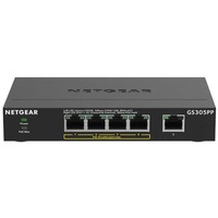 GS305PP Non-géré Gigabit Ethernet (10/100/1000) Connexion Ethernet, supportant l''alimentation via ce port (PoE) Noir, Commutateur