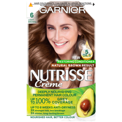 Garnier Nutrisse Permanent Hair Dye (Various Shades) - 6 Light Brown en oferta