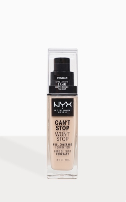 NYX PMU  - Fond de teint couvrant Can't Stop Won't Stop - Porcelain, Porcelain.