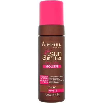 Rimmel Sunshimmer Instant Self Tan Mousse (150ml) - Dark Matte