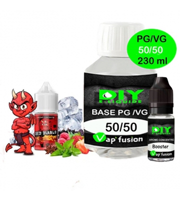 Pack base DIY facile e liquide Red diablo 230 ml Vap'fusion