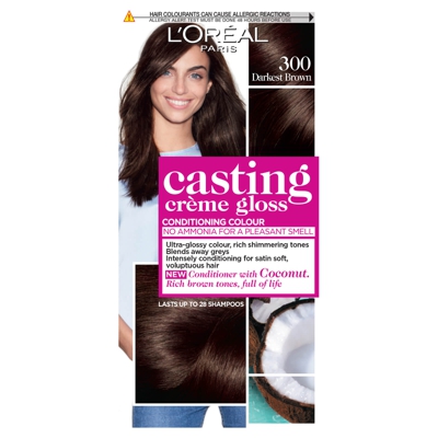 L'Oréal Paris Casting Crème Gloss Semi-Permanent Hair Dye (Various Shades) - 300 Darkest Brown