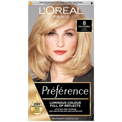 L'Oréal Paris Préférence Infinia Hair Dye (Various Shades) - 8 California Natural Mid Blonde