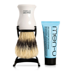 Blaireau et support Barbier Men-ü - Blanc precio