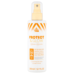 Skinny Tan Protect & Glow Milk Spray SPF50 200ml características