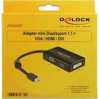 0.16m DisplayPort/VGA + HDMI + DVI 0,16 m Mini DisplayPort VGA (D-Sub)+ HDMI + DVI Noir, Adaptateur en oferta