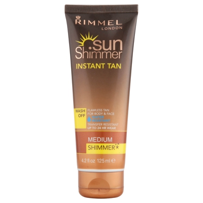 Rimmel Sunshimmer Water Resistant Wash Off Instant Tan - Shimmer (125 ml) - Medium Shimmer