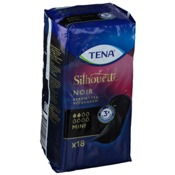 Tena Silhouette Mini Serviettes Noir en oferta