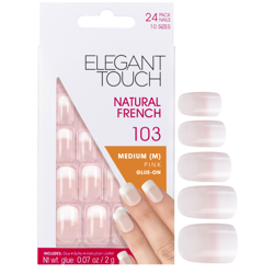 Ongles Manucure Naturelle Elegant Touch – 103 (M) (Pink) (Fade Tip) precio