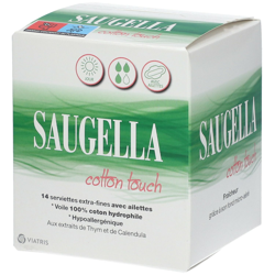 Saugella cotton touch serviettes jour características