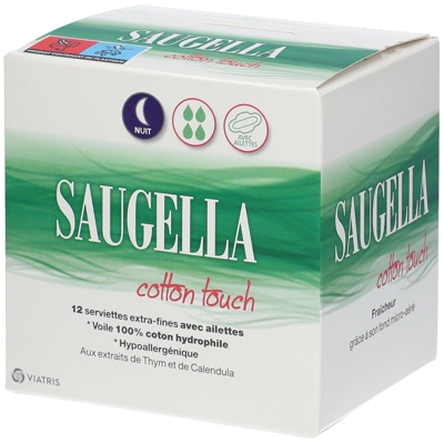 Saugella cotton touch serviettes nuit