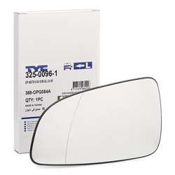 TYC Miroir De Rétroviseur 325-0096-1 Glace Retroviseur,Verre De Rétroviseur OPEL,ASTRA H L48,ASTRA H GTC L08,ASTRA H Ranchera familiar L35 características