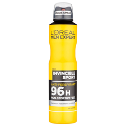 L'Oréal Men Expert Invincible Sport 96H Anti-Perspirant Deodorant 250ml características