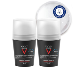 Vichy Homme Déodorant antitranspirant 48h peaux sensibles características