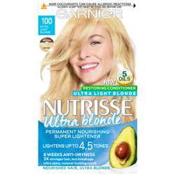 Garnier Nutrisse Permanent Hair Dye (Various Shades) - 100 Extra Light Blonde características