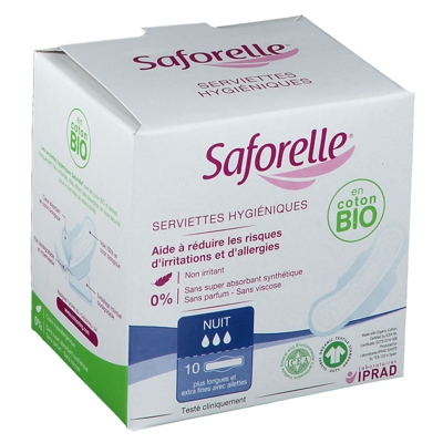 Saforelle® Serviette Hygiénique Coton BIO