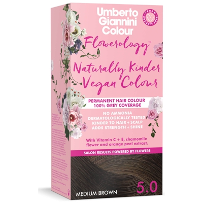 Umberto Giannini Flowerology Naturally Kinder Colour - Medium Brown 5.0 195ml