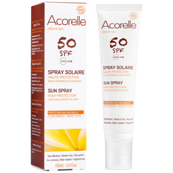 Spray solaire bio SPF 50 pour enfants Acorelle 100 ml en oferta