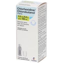 Chlorhexidine/Chlorobutanol Mylan 0,5 ml/0,5 g pour 100 ml en oferta