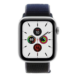 Apple Watch Series 5 - boîtier en aluminium argent 44mm - boucle sport bleue de minuit (GPS) - très bon état en oferta