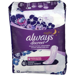 Always Discreet Serviettes pour incontinence Maxi Night precio