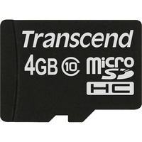 TS4GUSDC10 mémoire flash 4 Go MicroSDHC NAND Classe 10, Carte mémoire