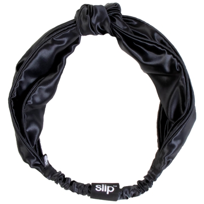 Slip Silk Knot Headband (Various Colours) - Black