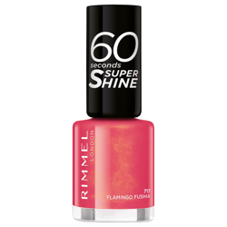 Rimmel 60 Seconds Super-Shine Nail Polish (Various Shades) - Flamingo Fushia en oferta