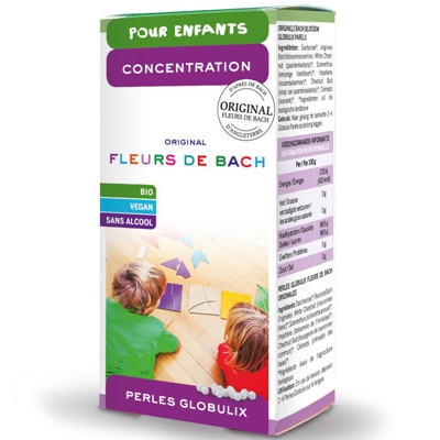 Fleurs de Bach Concentration pour enfants Perles Globulix