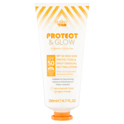 Skinny Tan Protect & Glow Lotion SPF50 200ml características