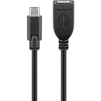 55470 câble USB 0,2 m USB 2.0 USB C USB A Noir, Câble d''extension características