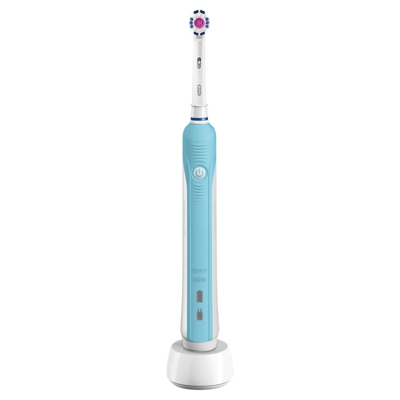 Oral-B Pro 600 3D White and Clean Power Handle Electric Toothbrush - Blue