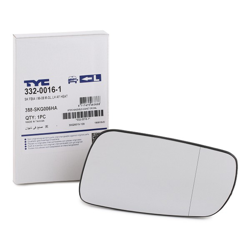 TYC Miroir De Rétroviseur 332-0016-1 Glace Retroviseur,Verre De Rétroviseur SKODA,FABIA 6Y2,FABIA Combi 6Y5,FABIA Sedán 6Y3,FABIA Praktik características