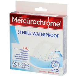 Mercurochrome® Pansements XXL Waterproof 10 cm x 7 cm características