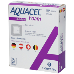 Aquacel™ Foam Pansements adhésifs 8 x 8cm 420804 características