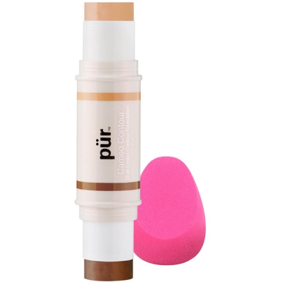 Cameo Stick Dual Ended Contour Stick with Contour Blending Sponge de PUR 8.6g - Tan