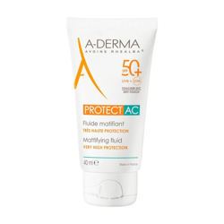 A-Derma Protect AC Fluide matifiant SPF 50+ características