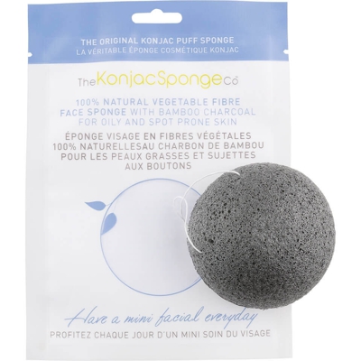 Konjac éponge puff visage et corps avec charbon de bambou