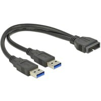 0.25m USB3.0/2xUSB3.0 câble USB 0,25 m USB 3.2 Gen 1 (3.1 Gen 1) 2 x USB A Noir, Adaptateur características