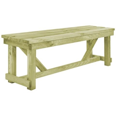 Panchina da Giardino 140 cm in Legno di Pino Impregnato FSC