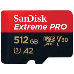 Extreme PRO scheda di memoria microSDXC da 512 GB + Adattatore SD, fino a 170 MB / sec, classe di velocità UHS 3 (U3), V30 precio