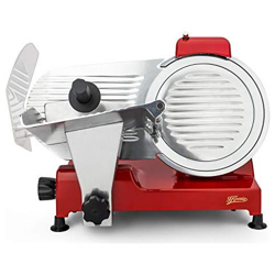 Msx254 Affettatrice Professionale, design Intage, Lama Made In Italy 25cm, Motore Asincrono, 282 Rpm, 240w, Rosso en oferta