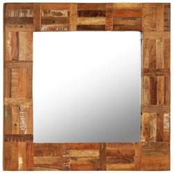 Specchio Da Parete In Legno Massello Di Recupero 60x60 Cm en oferta