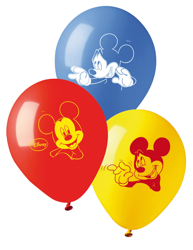 10 palloncini colorati Topolino™ in lattice características