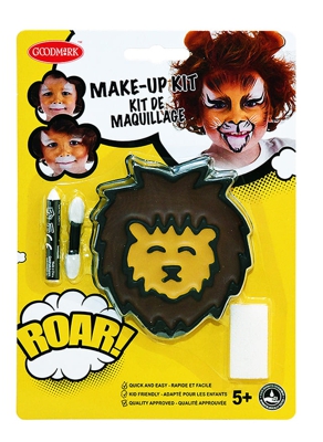 Kit trucco leone con pennello e spugnetta bambini