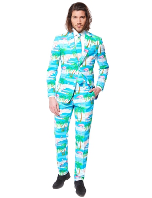 Costume Flamingo di Opposuits™ per uomo