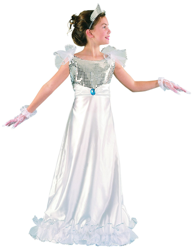 Costume da principessa in bianco per bambina en oferta