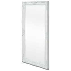 Specchio Da Parete Stile Barocco 120x60 Cm Bianco en oferta