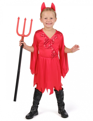 Costume diavolessa rossa bambina