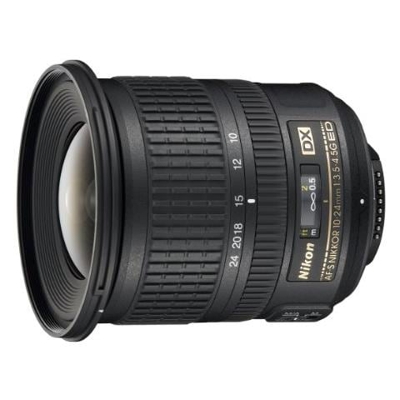 AF-S DX NIKKOR 10-24mm f / 3.5-4.5G ED, 14/9, 10 - 24 mm, 3.5, Nero, 8,25 cm, 7,7 cm